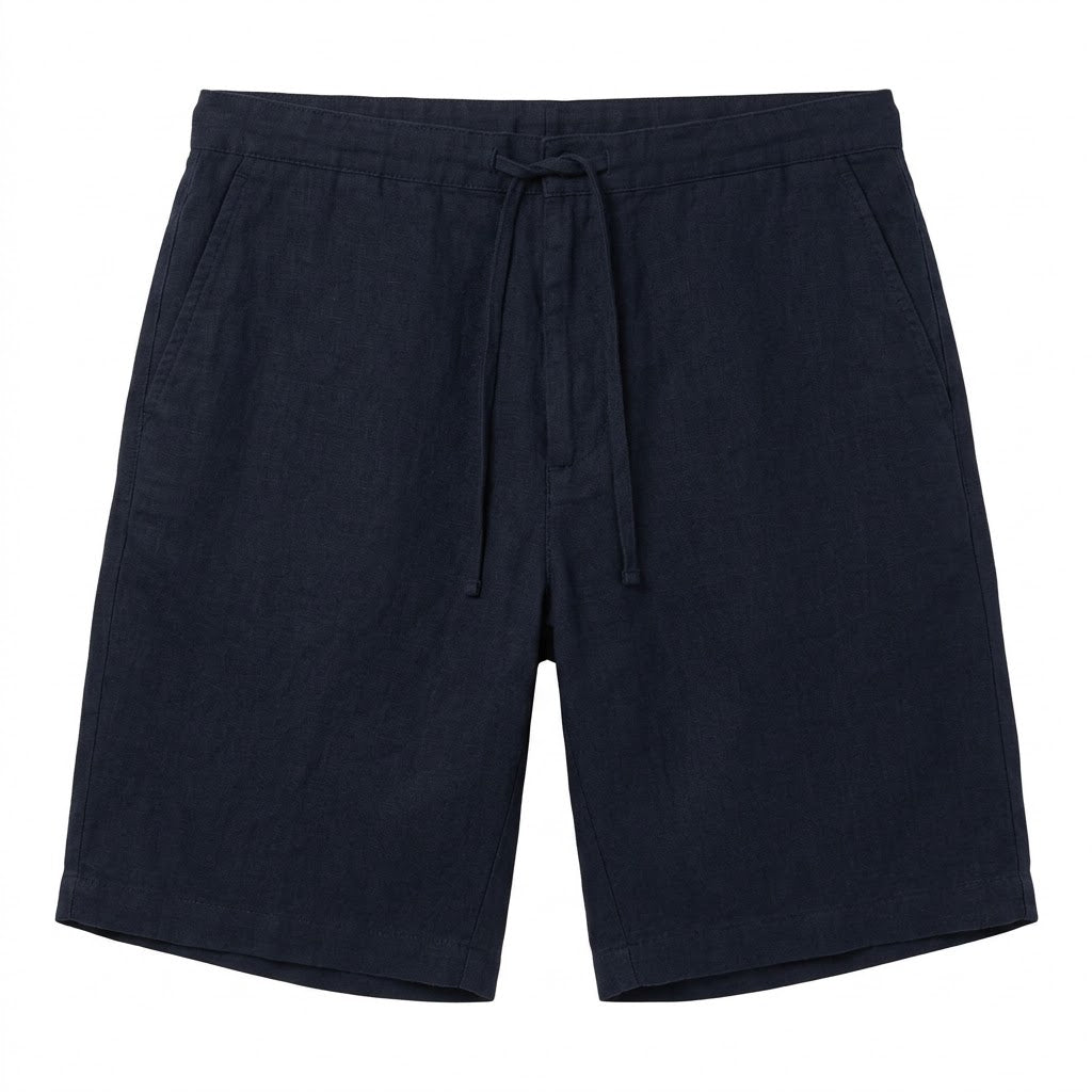 Classic Linen Chino Shorts – Navy