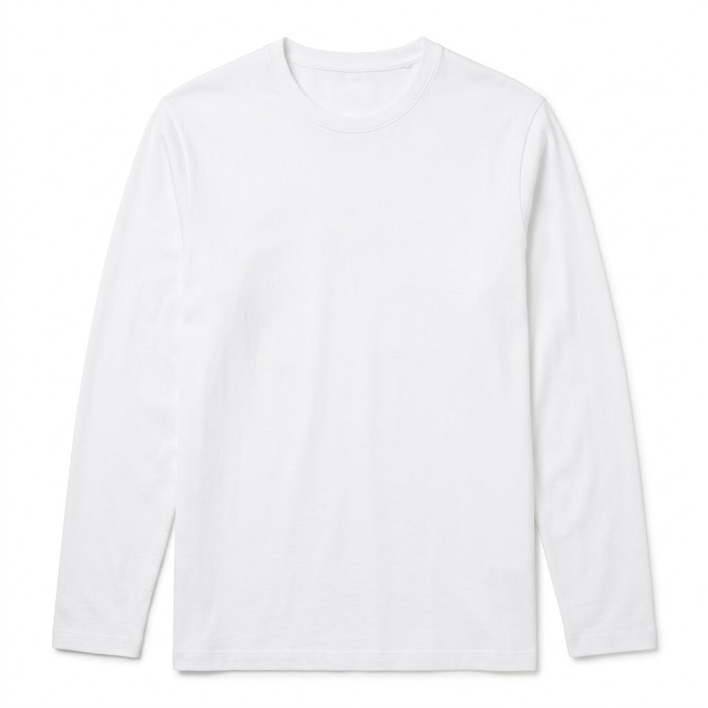 White Supima Cotton Long Sleeve T-Shirt
