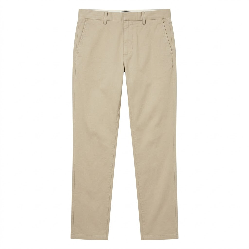 Stone Beige Smart Cotton Chinos