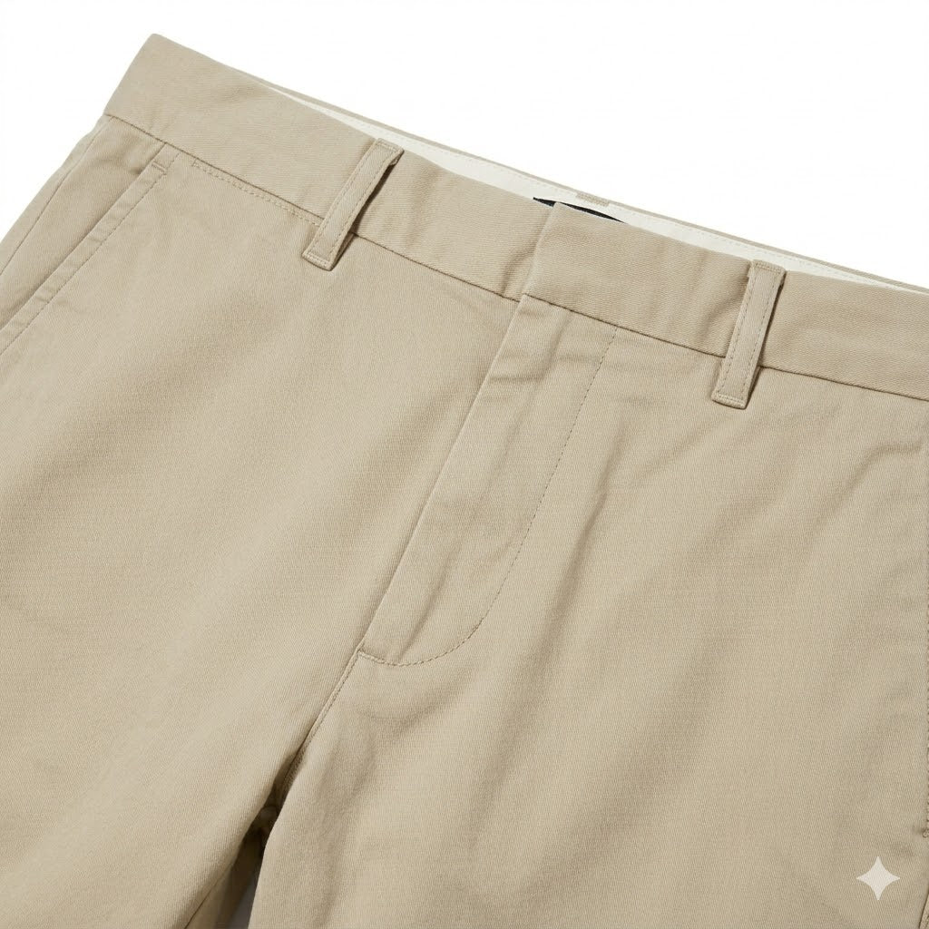 Stone Beige Smart Cotton Chinos