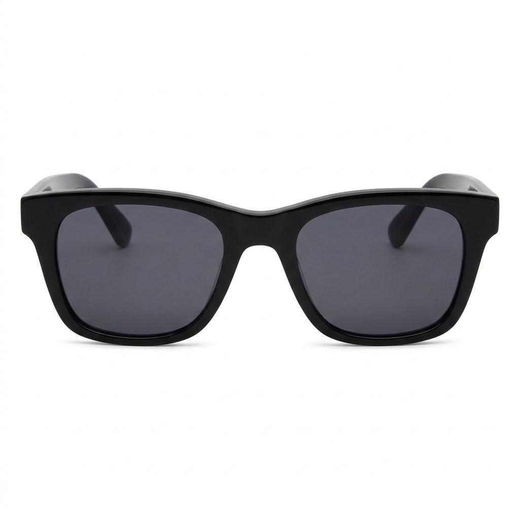 Black 'Oxbridge' Acetate Sunglasses – Smoked Lens